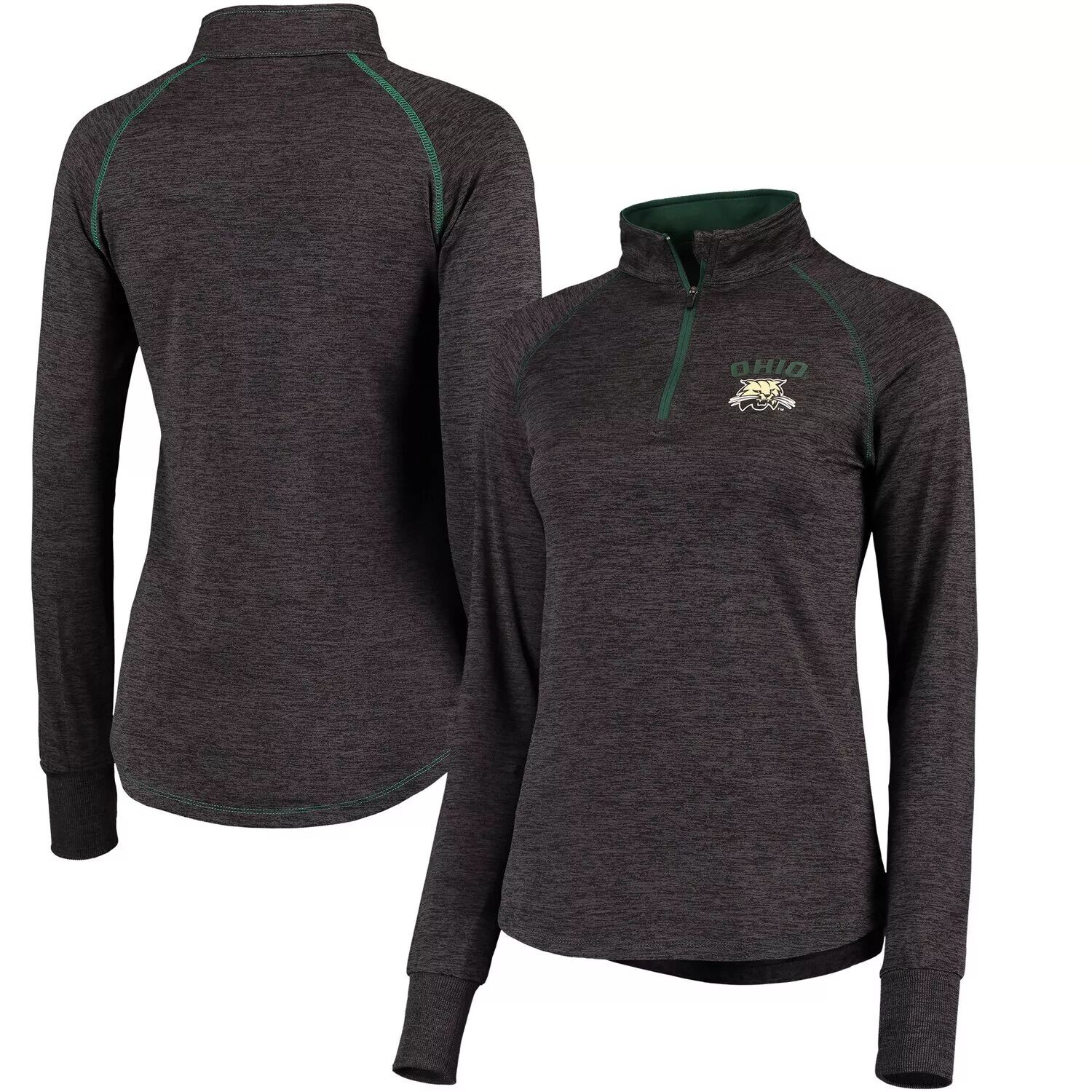 

Женская куртка Colosseum Black Ohio Bobcats Bikram с молнией четверть четверти Colosseum