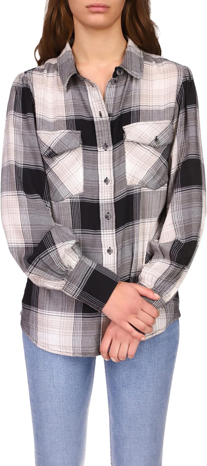 

Рубашка-бойфренд Fireside Sanctuary, цвет Frosted Plaid