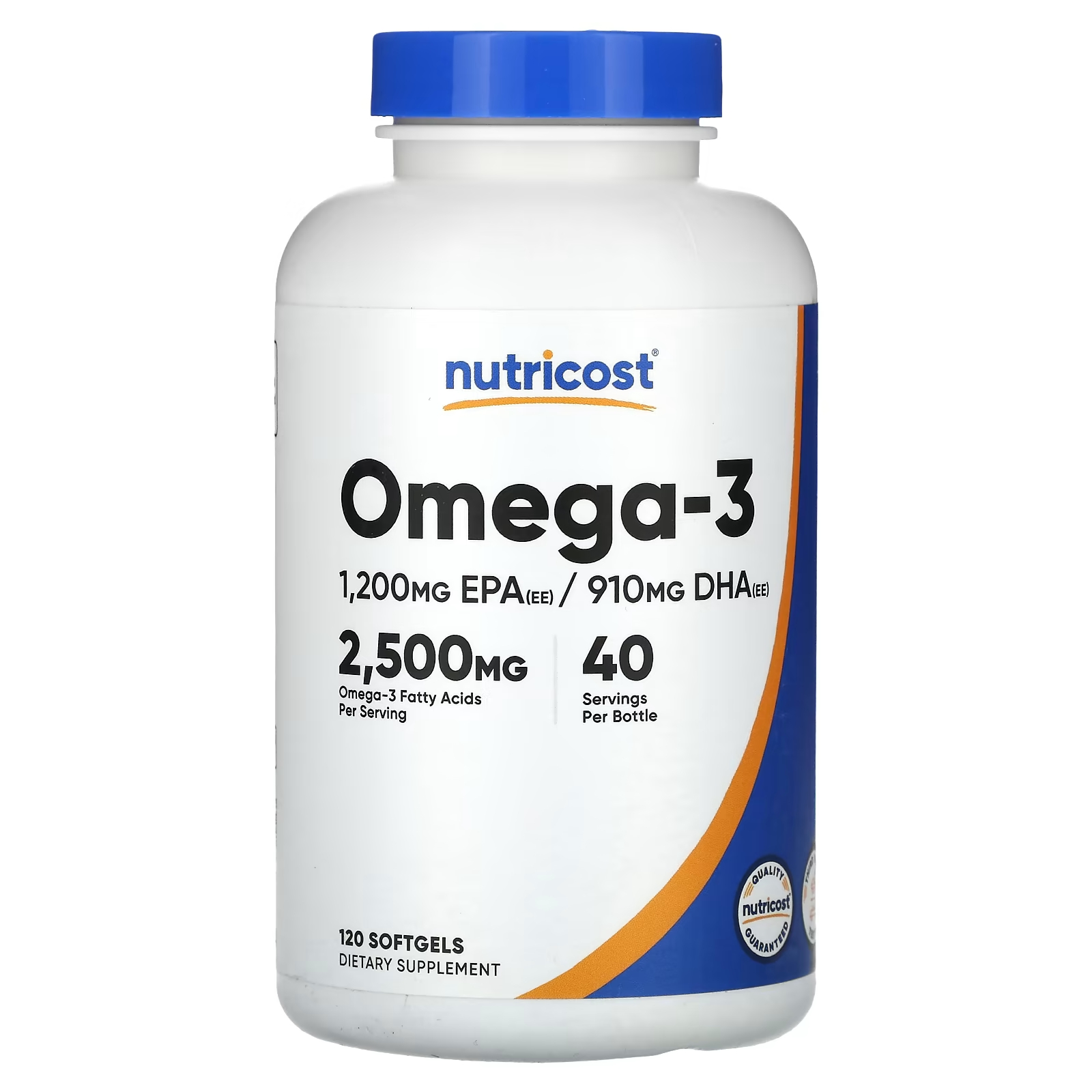 Омега-3 Nutricost 2500 мг, 120 мягких таблеток carlson омега 3 с spm 120 мягких таблеток