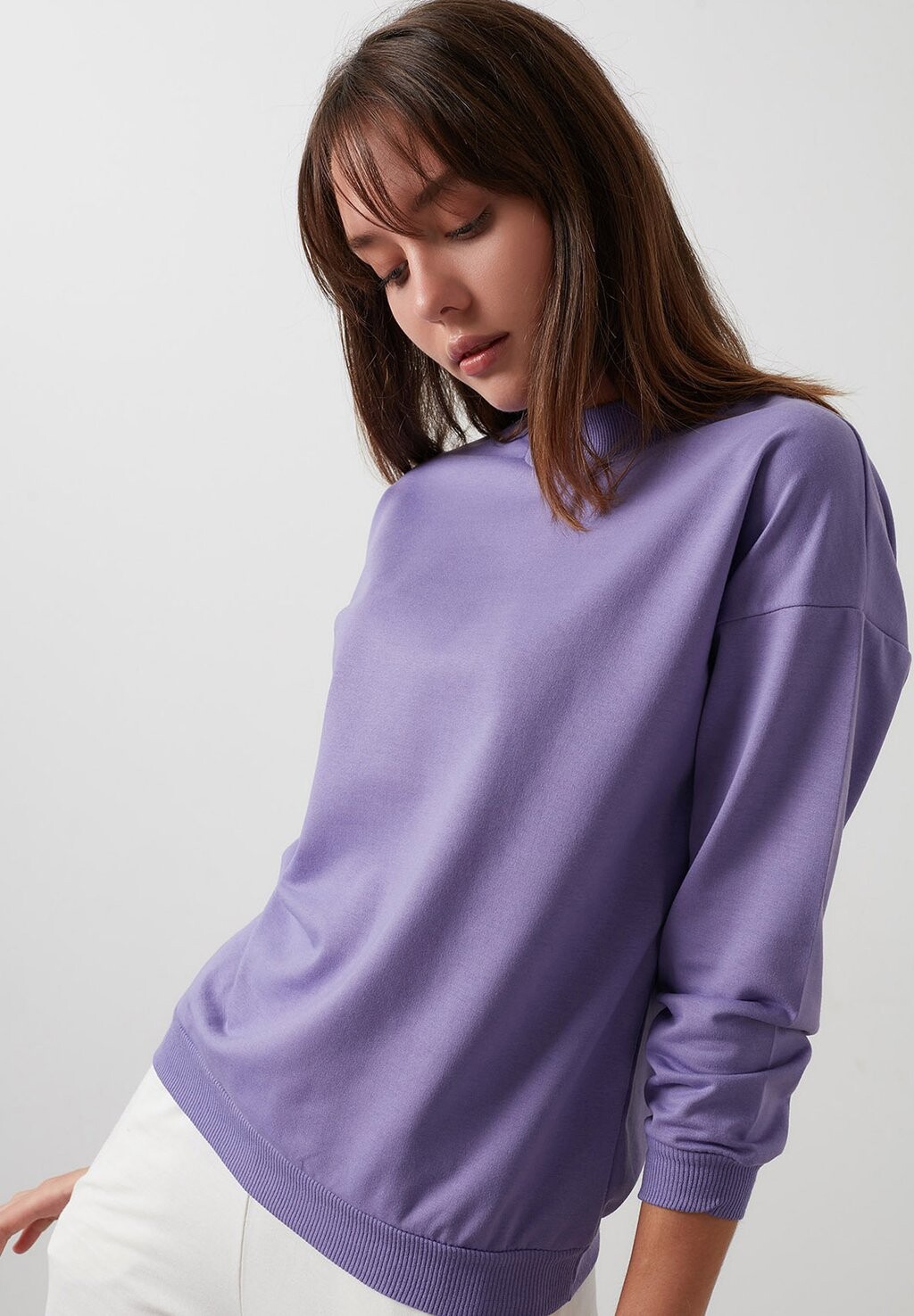 

Толстовка HIGH COLLAR LELA, цвет lilac