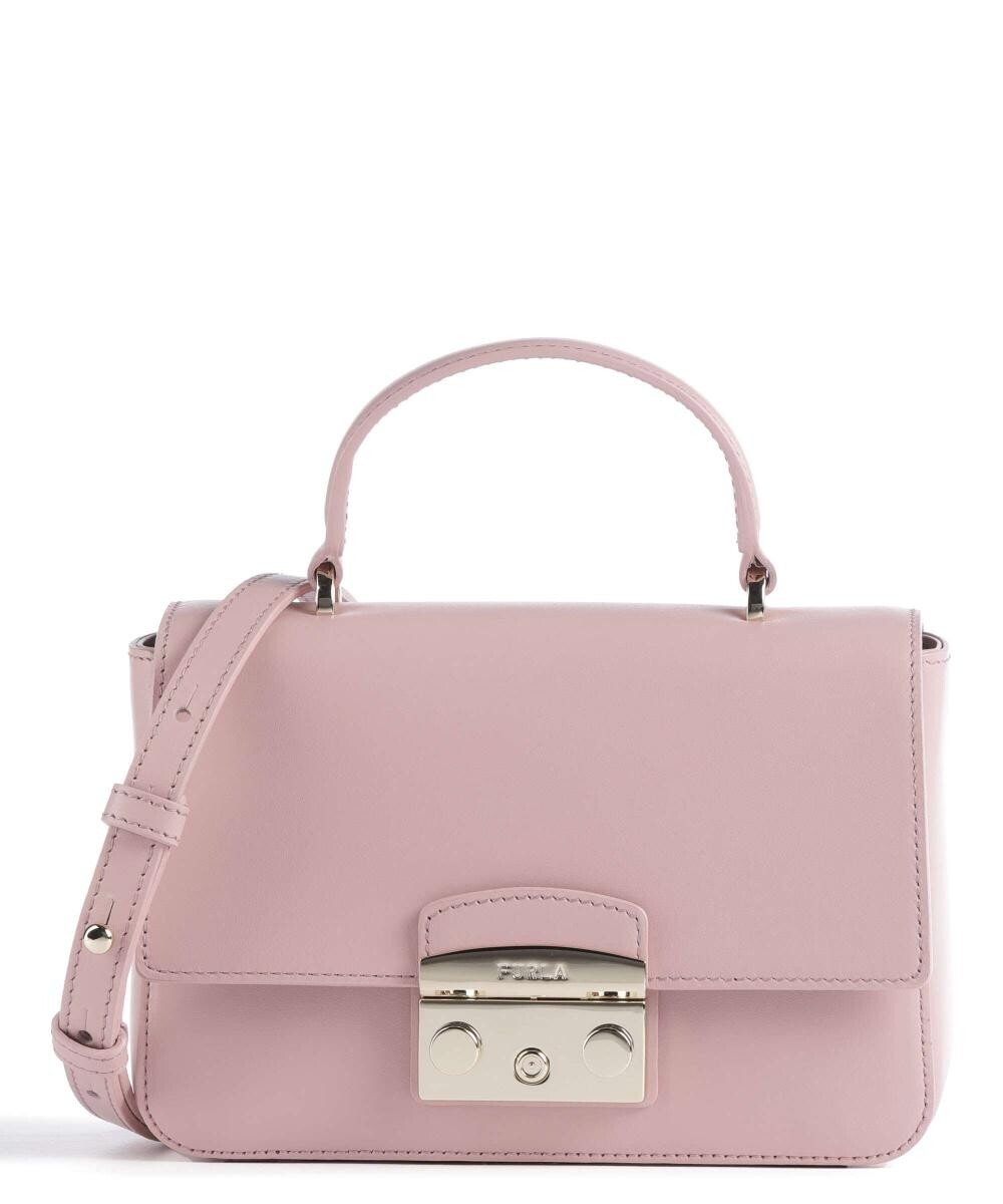 

Сумка через плечо Metropolis Mini из мелкозернистой кожи Furla, розовый