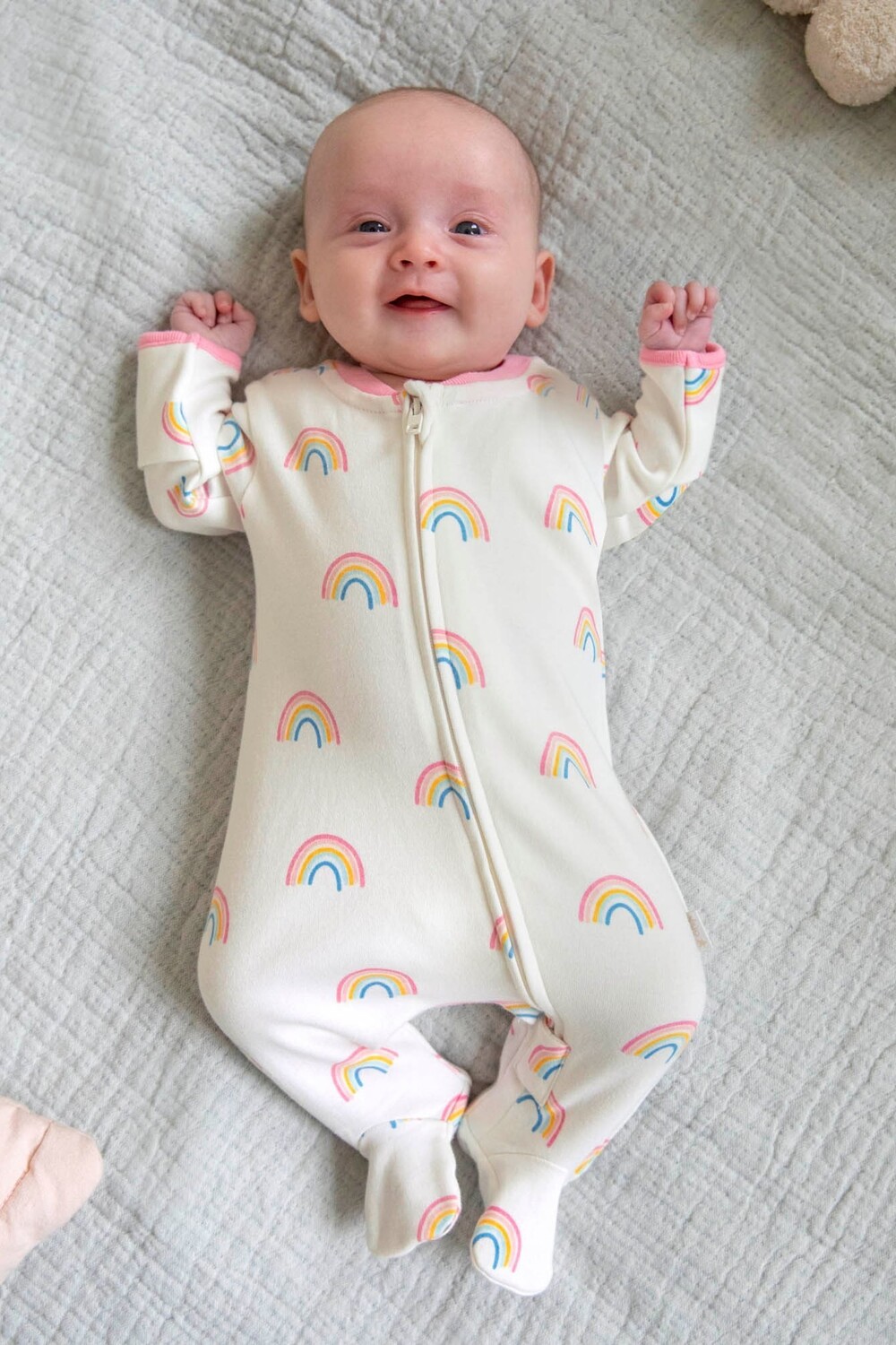 

Комбинезон JoJo Maman Bébé с радужным принтом и застежкой-молнией Jojo Maman Bébé, бежевый