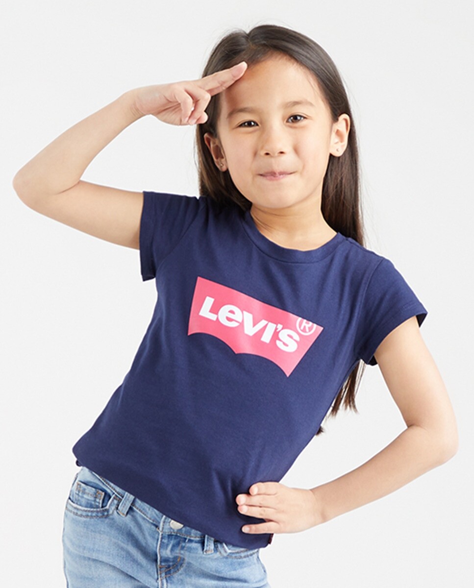 

Девичья синяя футболка Levi's, синий