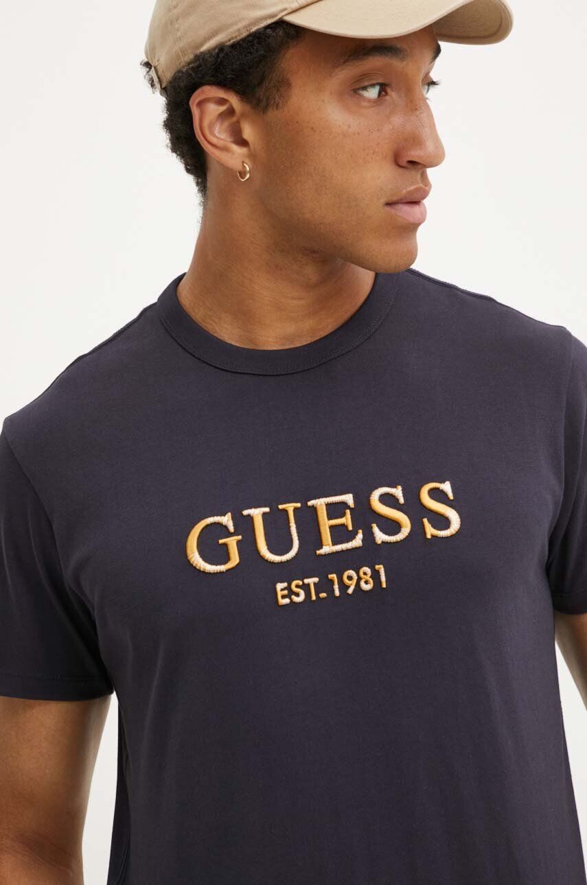 

Футболка Guess из хлопка, темно-синий