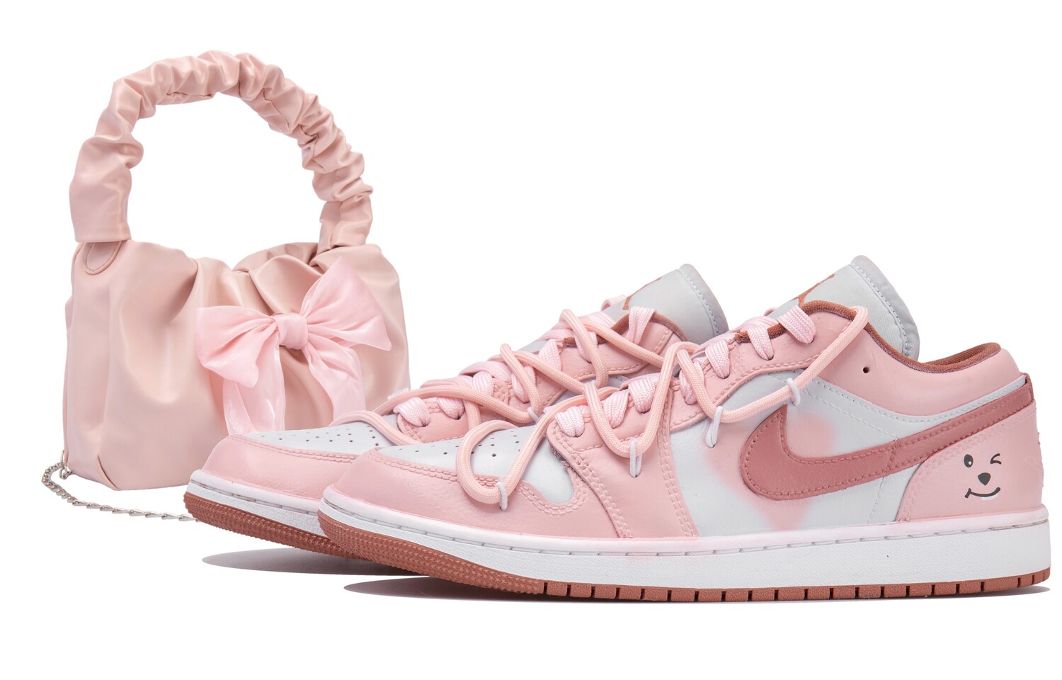 

Jordan Air Jordan 1 Vintage Баскетбольные кроссовки унисекс, White/Pink