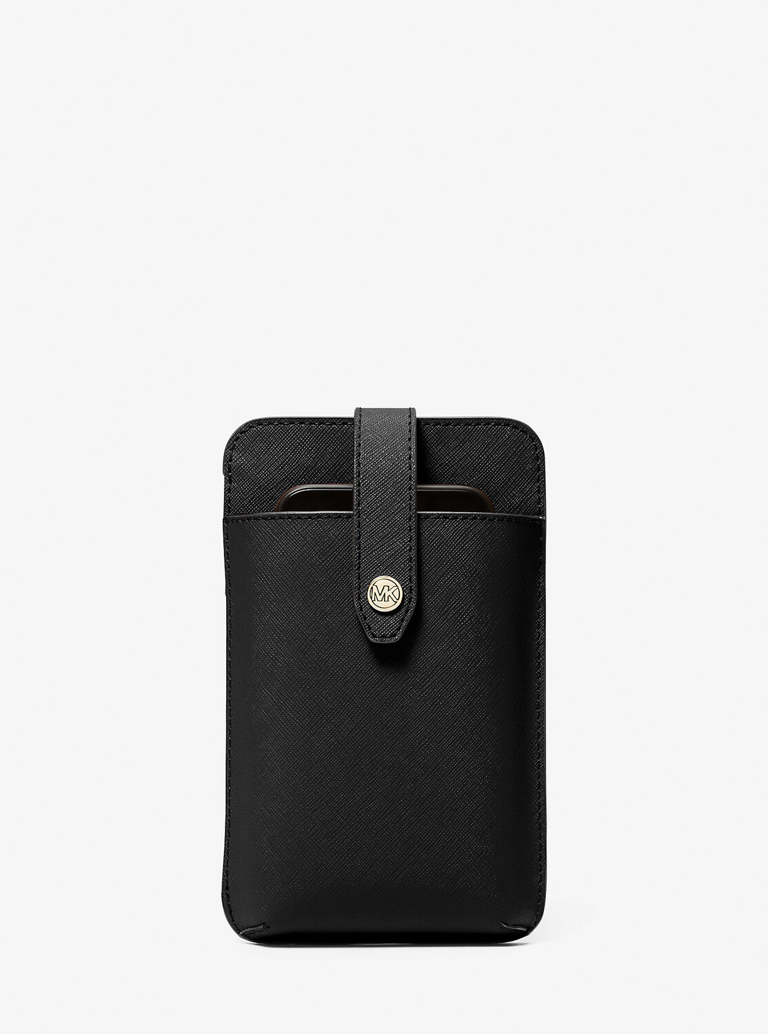 

Сумка через плечо для смартфона из сафьяновой кожи Michael Kors, черный