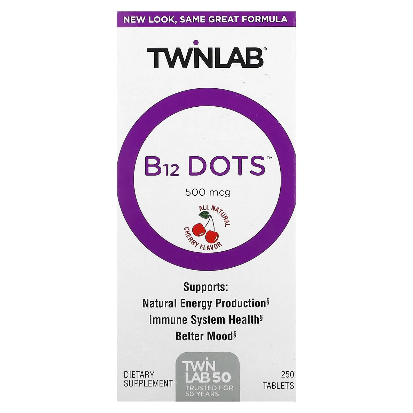 TwinLab B-12 Dots Вишня 250 таблеток twinlab холиновый коктейль 380 г 13 33 унции