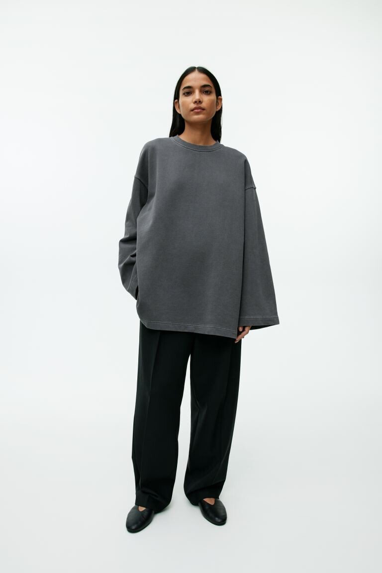 

Повседневная хлопковая толстовка H&M, черный