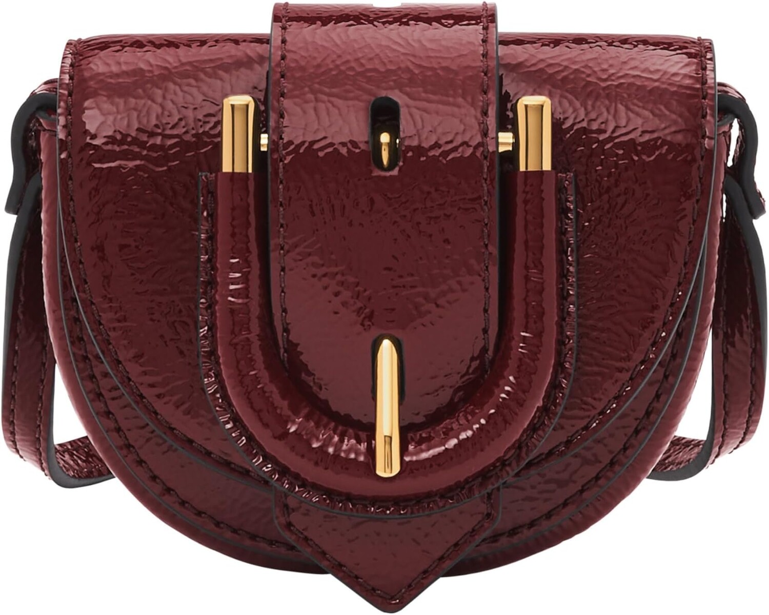 Сумка Harwell Micro Flap Crossbody Fossil, цвет Red Mahogany