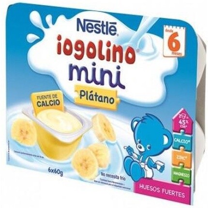 

Мини-молочные продукты для детей с бананом 6 X 60 г Nestle