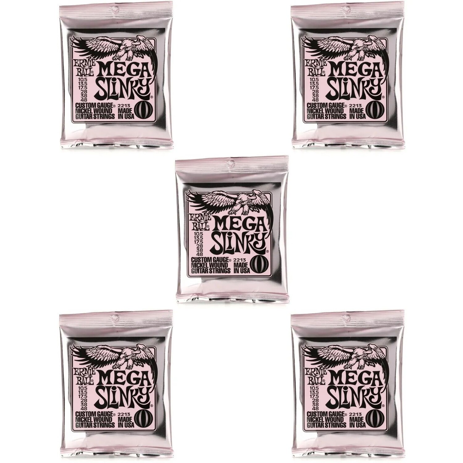 

Струны для электрогитары Ernie Ball 2213 Mega Slinky с никелевой обмоткой — .0105-.048 (5 шт.)