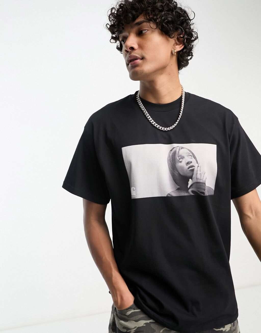 

Черная футболка для девочек Carhartt WIP archive