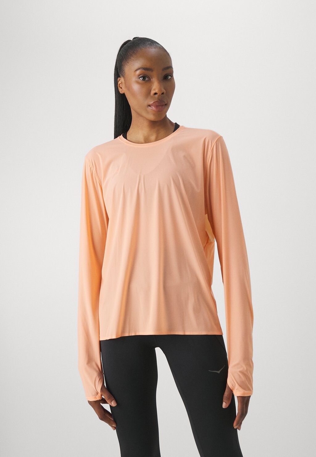 

Топ с длинными рукавами AIROLITE RUN LONG SLEEVE HOKA, цвет papaya