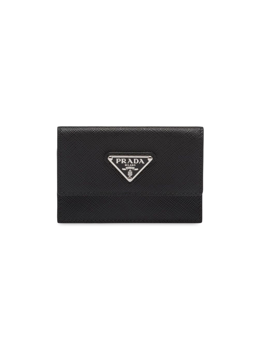 

Визитница из сафьяновой кожи Prada, черный