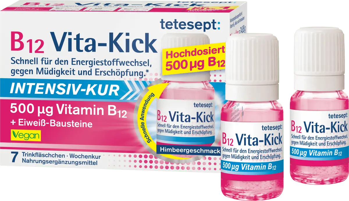 

B12 Vita-Kick Интенсивное лечение 500 мкг питьевые ампулы 7 шт. tetesept