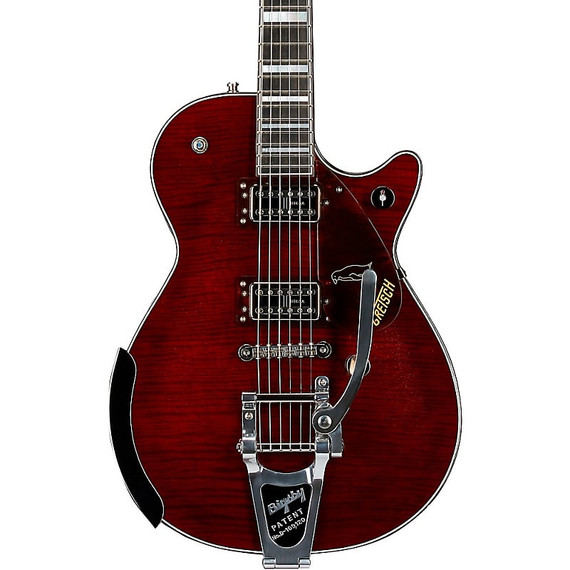Электрогитара Gretsch Guitars G6134TFM-NH Nigel Hendroff Signature Penguin Electric Guitar Dark Cherry Metallic Flame