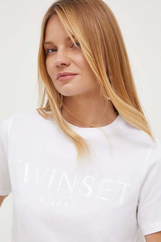 

Хлопковая футболка Twinset, белый