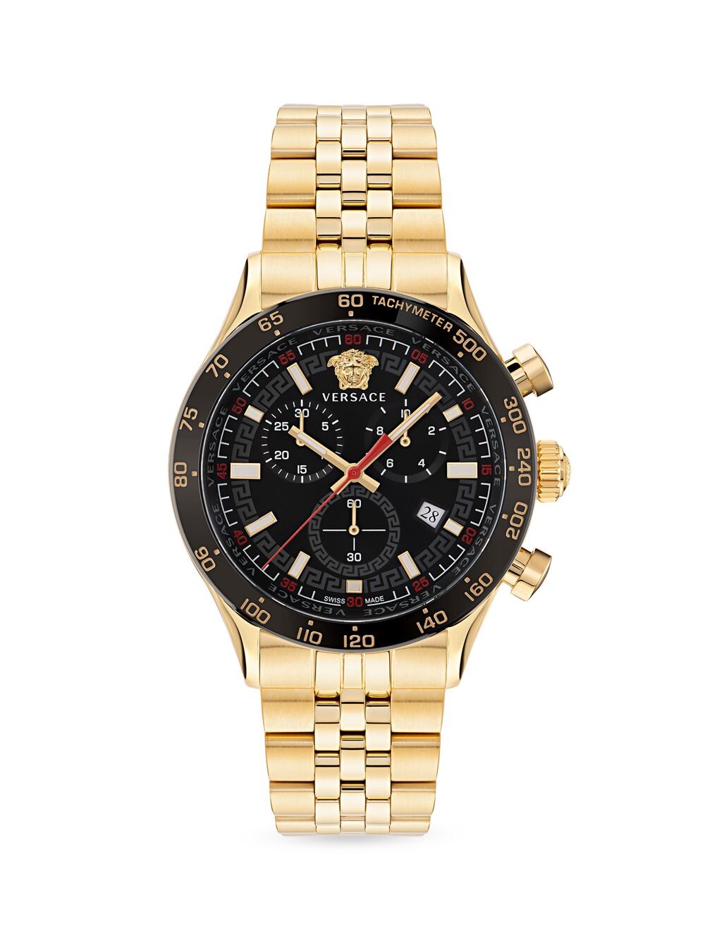 

Часы-браслет Hellenyium Chrono 44 мм Versace, золотой