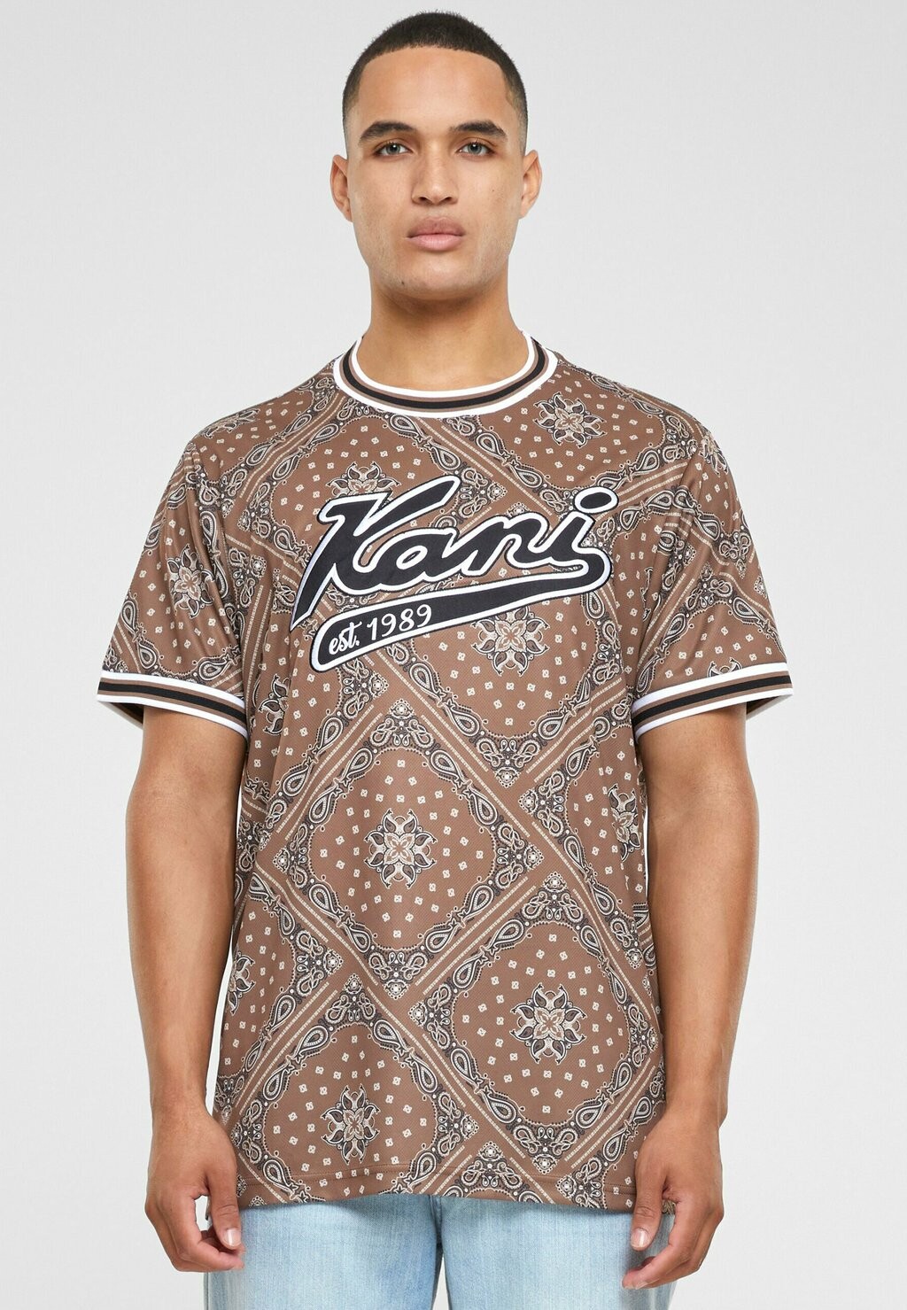 

Футболка с принтом UNISEX KK VARSITY PAISLEY MESH Karl Kani, коричневый