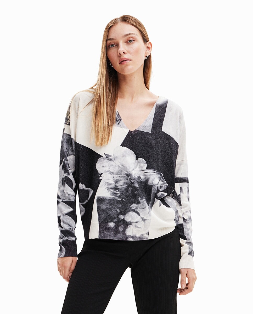

Тонкий свитер с коллажем Desigual