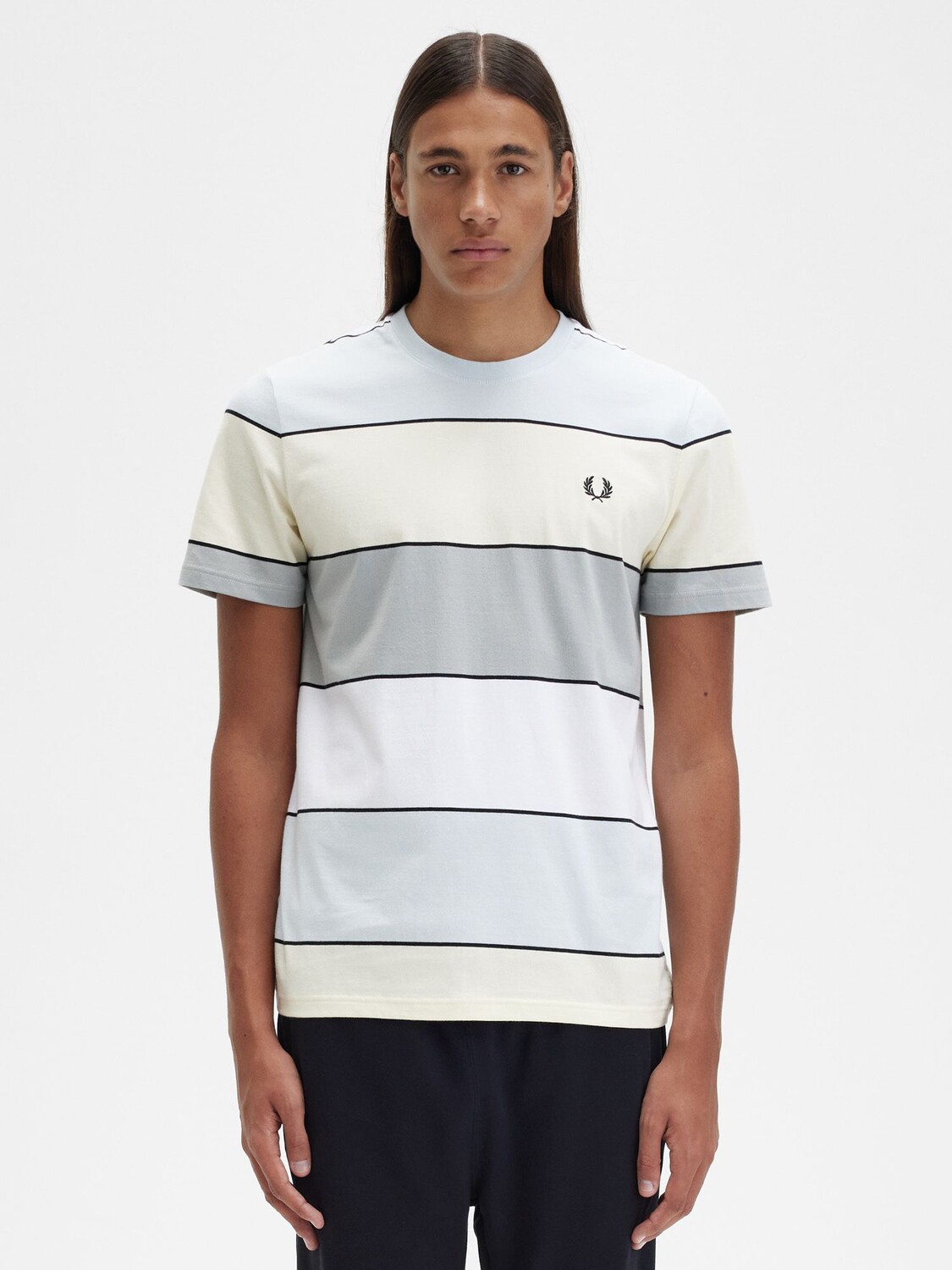 

Футболка с круглым вырезом Fred Perry в полоску, цвет мороженое