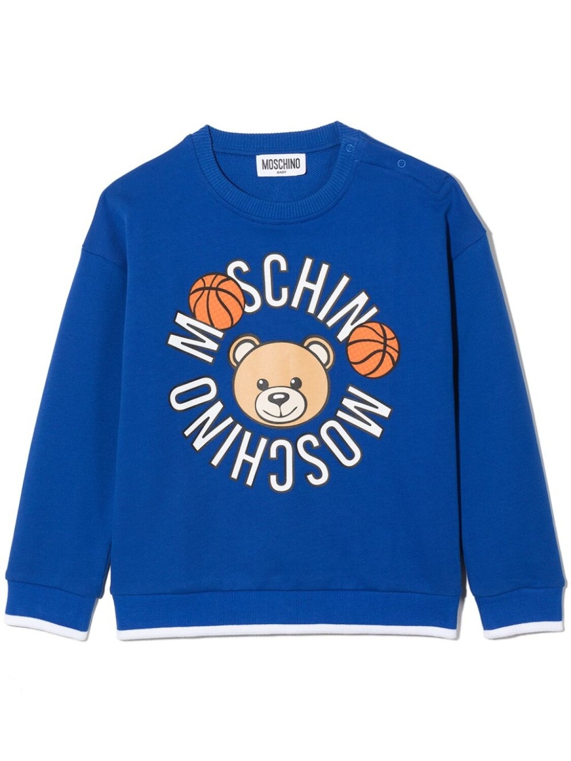

Толстовка с логотипом Moschino Kids, синий