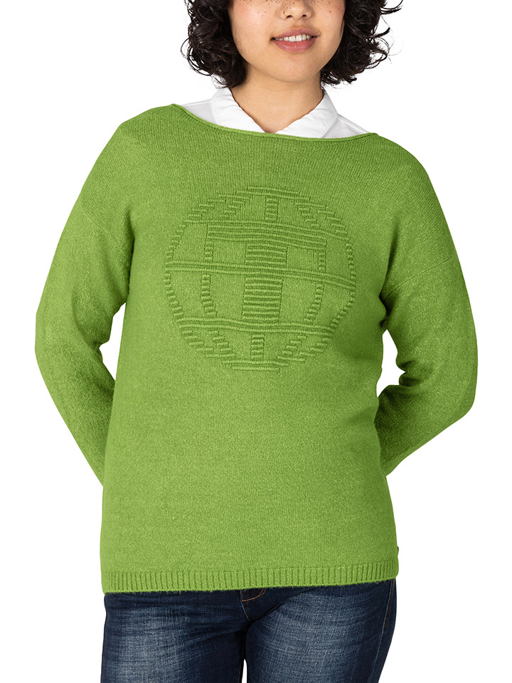 Свитер Timezone, зеленый футболка timezone хлопок однотонная размер l зеленый