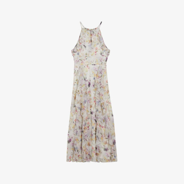 

Платье миди lauriin с цветочным принтом из эластичной ткани Ted Baker, белый