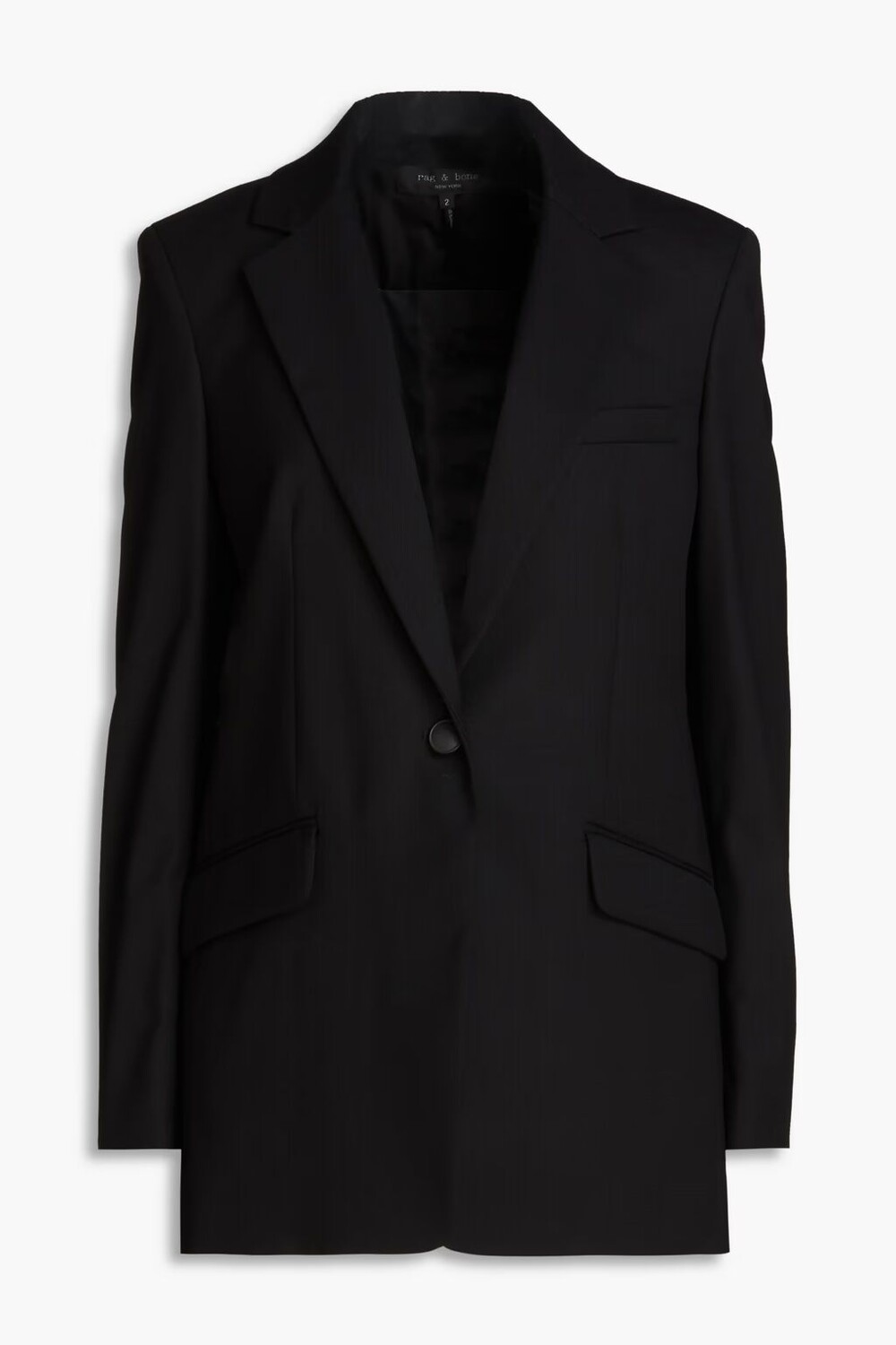 

Твиловый блейзер Ames из смесовой шерсти Rag & Bone, черный