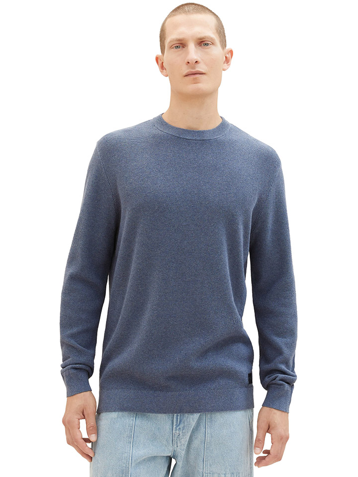 Пуловер Tom Tailor, серо голубой пуловер tom tailor размер s голубой