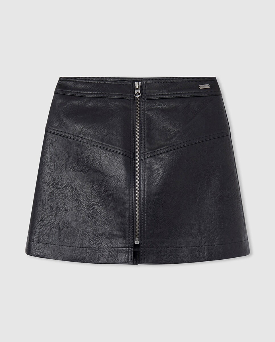 

Юбка из экокожи Pepe Jeans, черный