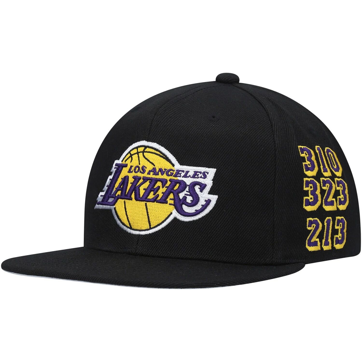 

Мужская черная кепка Snapback с кодом города Лос-Анджелес Лейкерс Mitchell & Ness