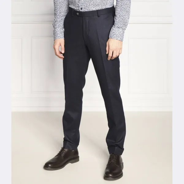 

Denz Turn up шерстяные брюки стандартного кроя Oscar Jacobson, синий