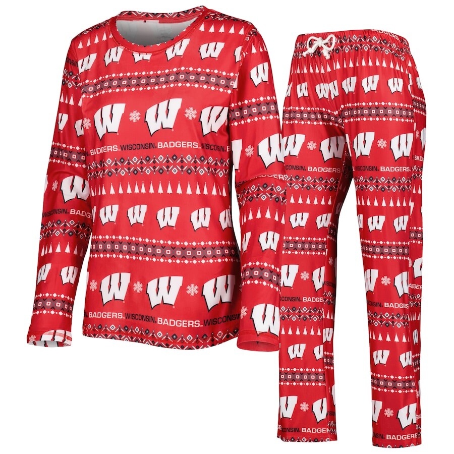 

Пижамный комплект Concepts Sport Wisconsin Badgers, красный