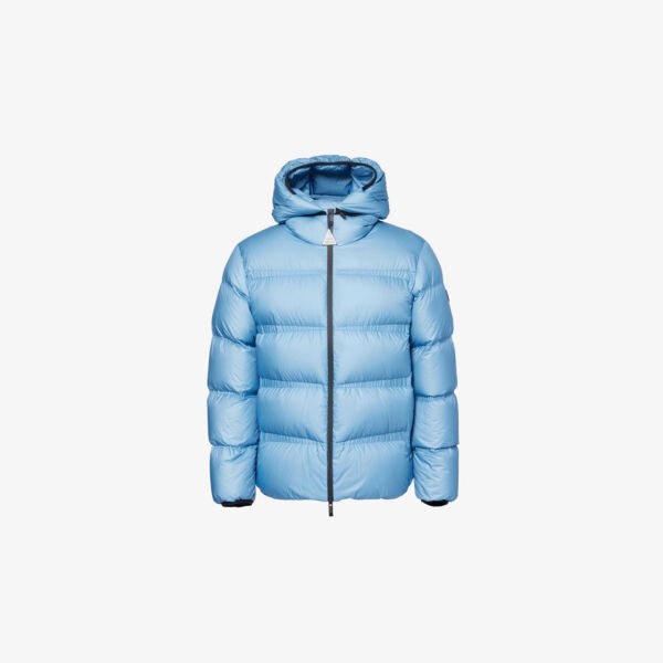 

Куртка Masac с капюшоном, прямого кроя, на пуху Moncler, синий