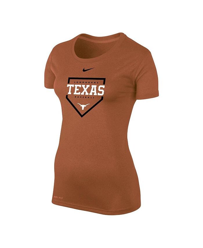 

Мужская футболка Texas Orange Texas Longhorns Baseball Home Plate Performance Nike, оранжевый