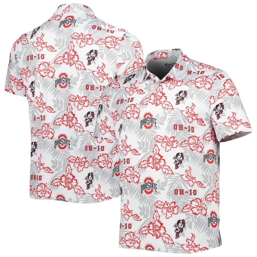 

Поло с коротким рукавом Reyn Spooner Ohio State Buckeyes, белый