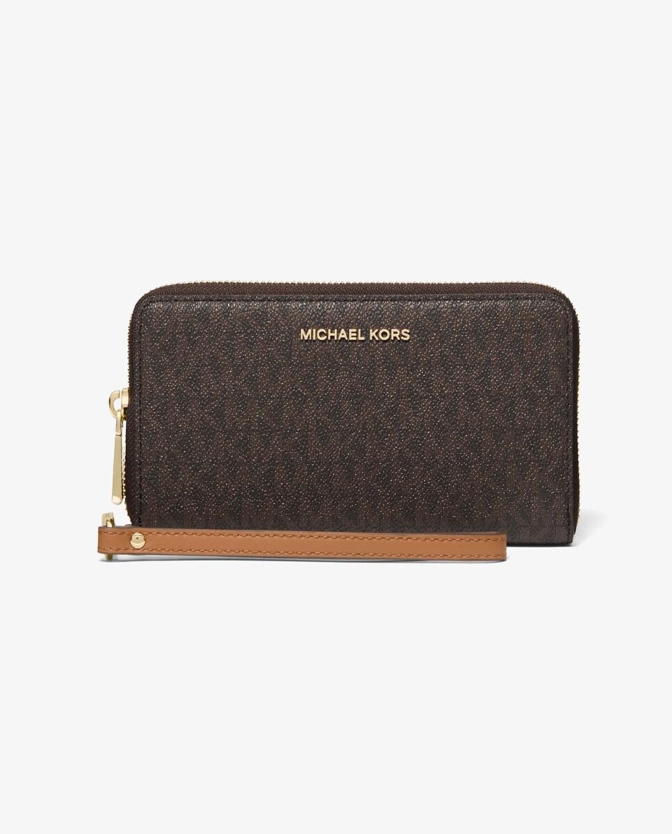 

Коричневый женский кошелек с логотипами Michael Michael Kors, коричневый