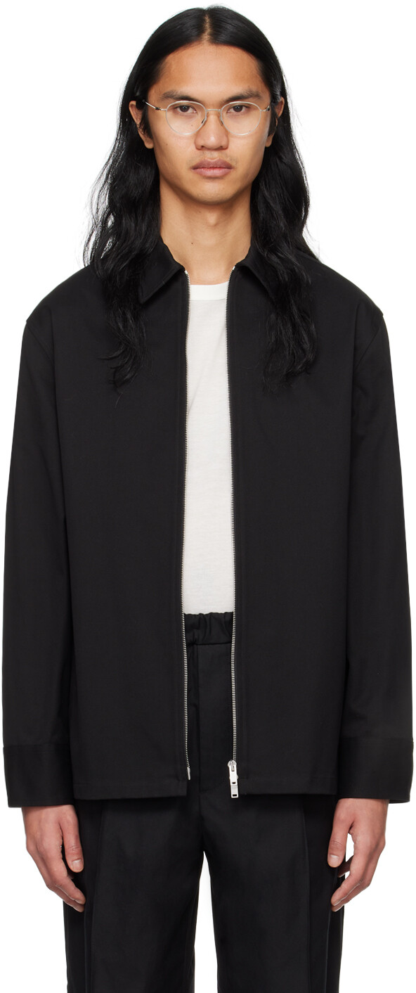 

Черная рубашка на молнии Jil Sander