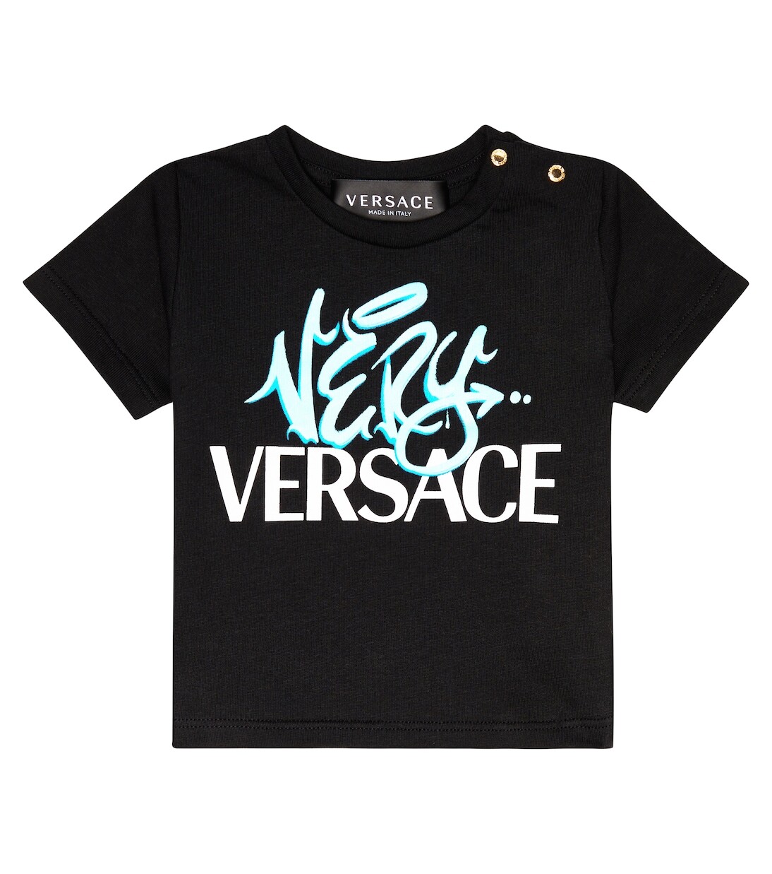 

Футболка из хлопкового джерси с детским принтом Versace Kids, розовый