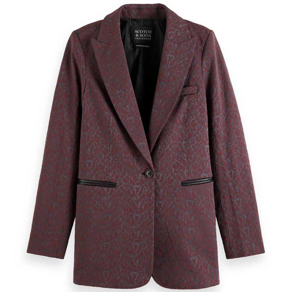 

Блейзер Scotch & Soda Leopard Jacquard, фиолетовый