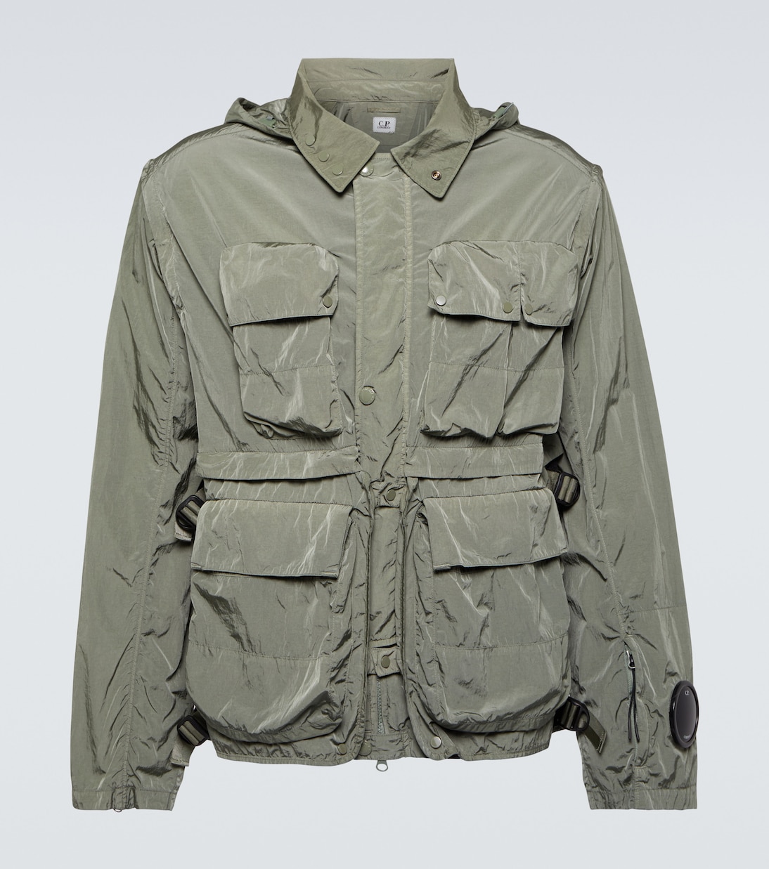 Куртка с защитными очками chrome-r C.P. Company, зеленый куртка бомбер chrome r c p company kids зеленый