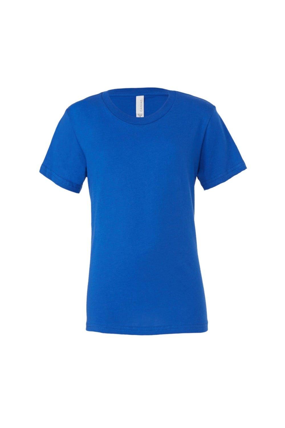 Молодежная футболка из джерси с короткими рукавами Bella + Canvas, синий