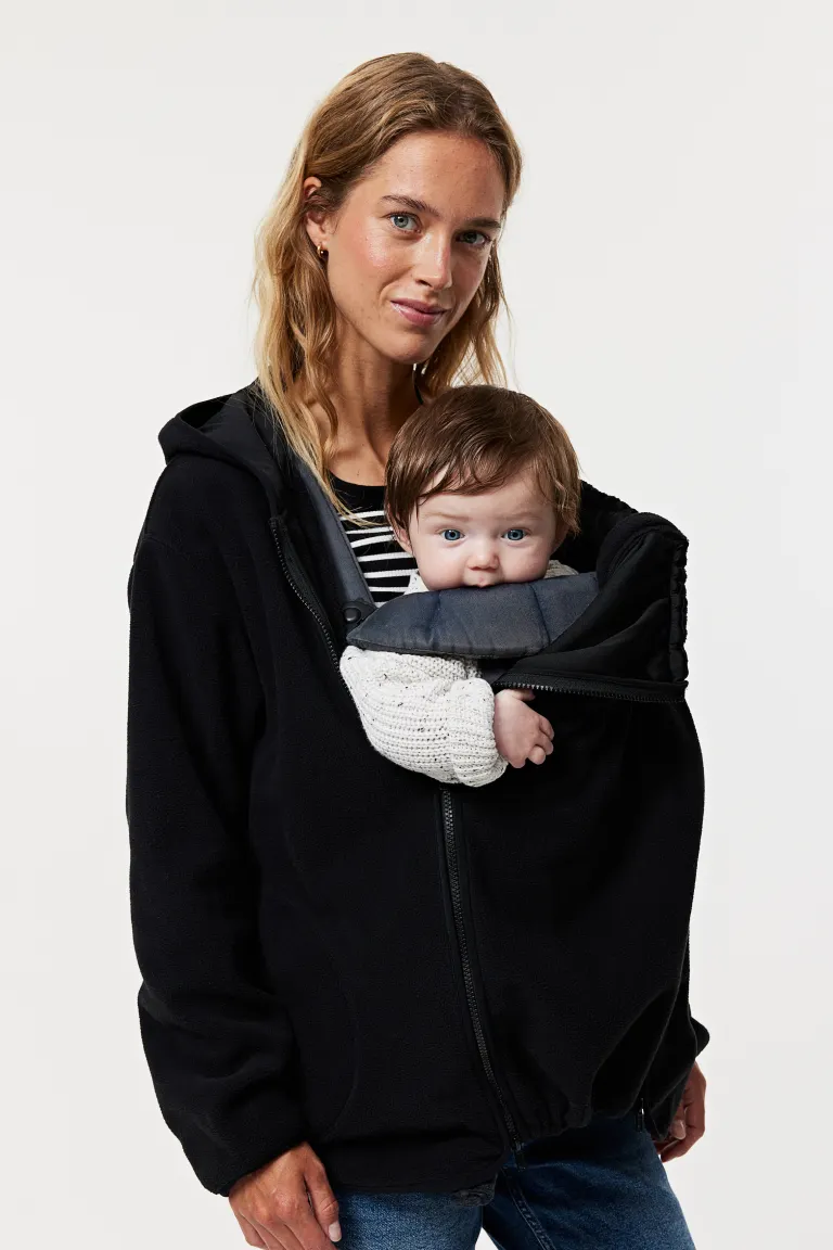 

Флисовая куртка mama babywearing H&M, черный