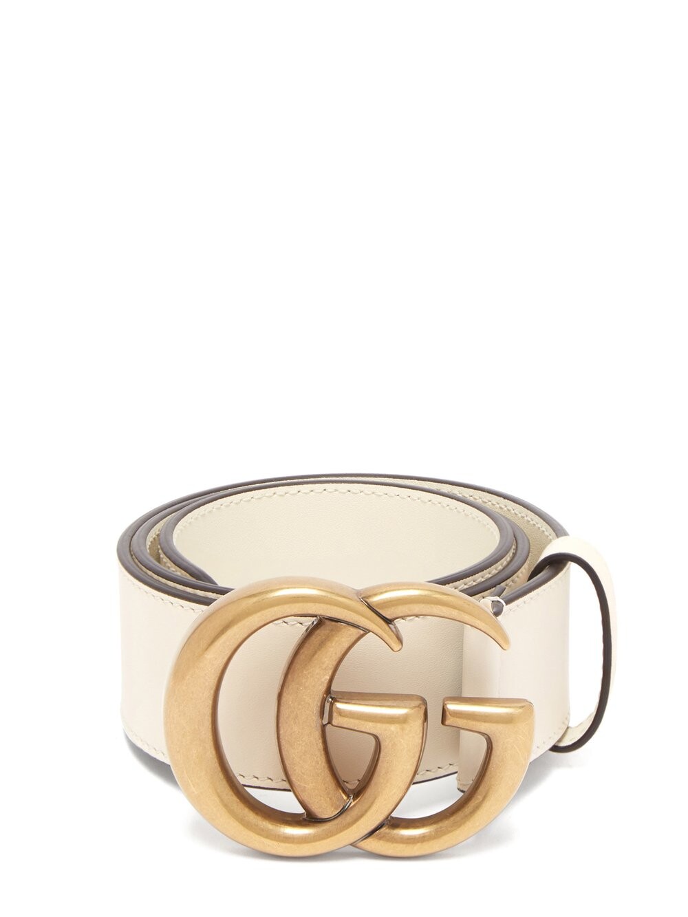 

Кожаный ремень с логотипом gg Gucci, белый