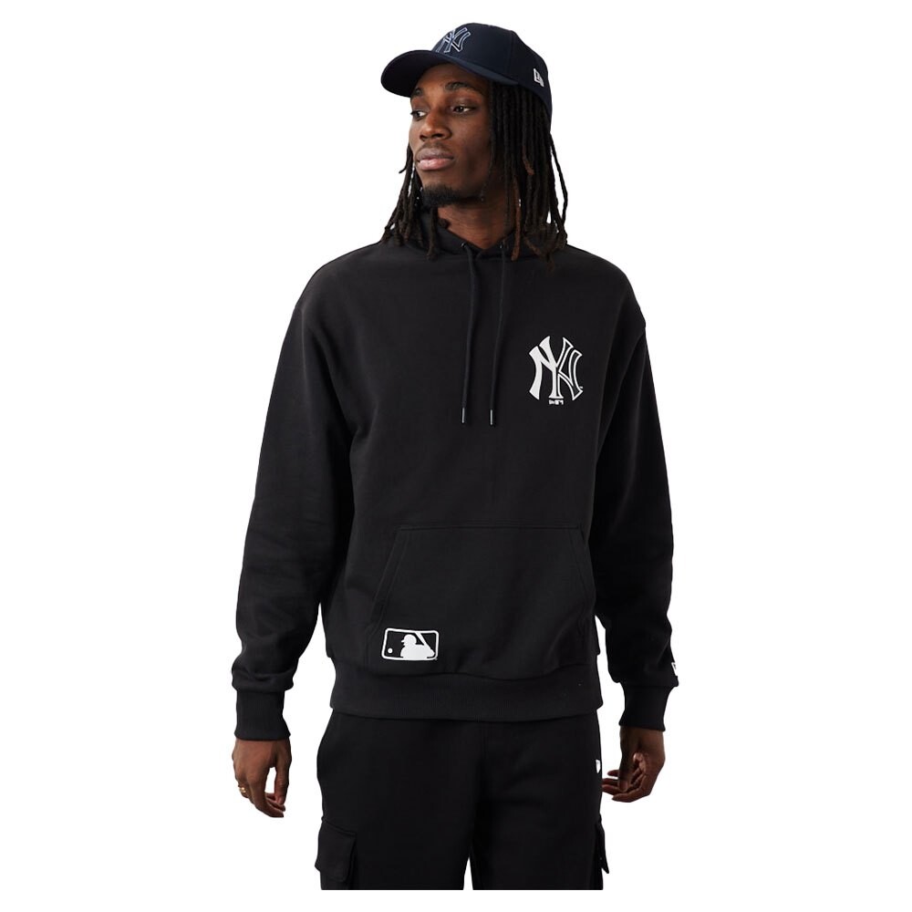 

Худи New Era New York Yankees Half Logo Oversized, черный