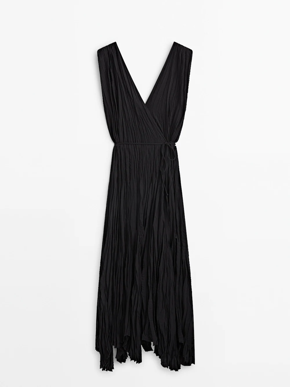 

Платье Massimo Dutti Pleated Wrap, черный
