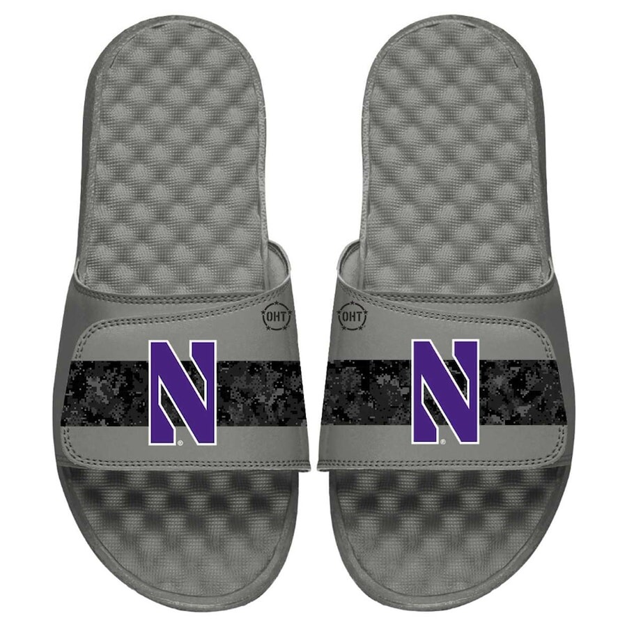 

Шлепанцы ISlide Northwestern Wildcats, серый