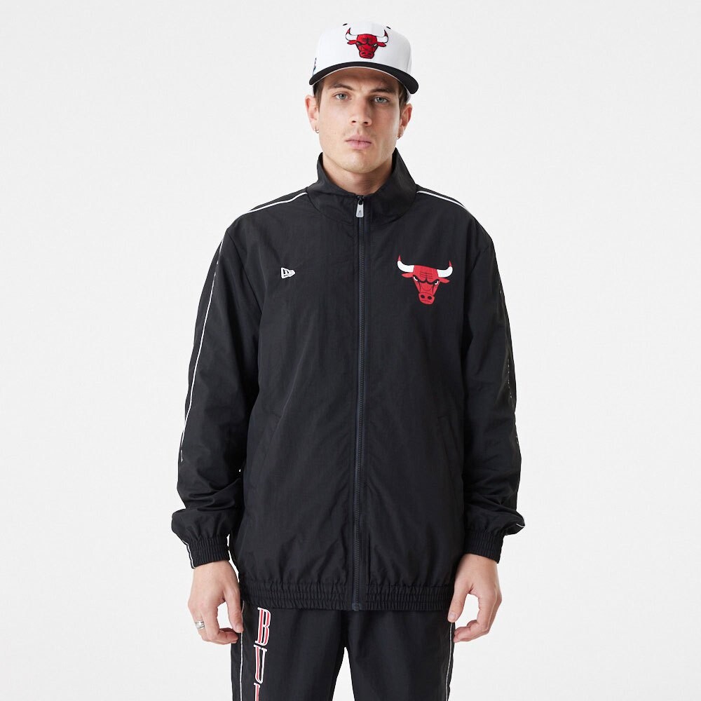 Куртка New Era NBA Chicago Bulls Tracksuit, черный брюки мужские new era nba chicago bulls черный