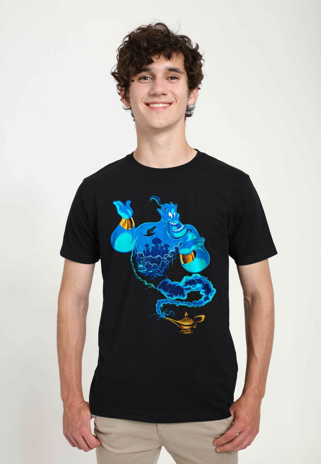 Футболка с принтом Aladdin Genie Of The Lamp Unisex Disney, черный